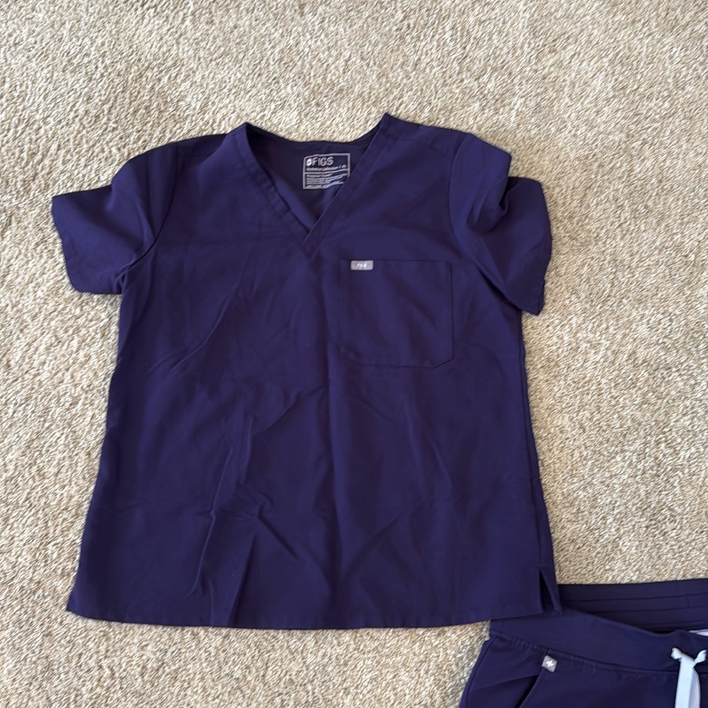 Figs Women's Scrub set in Dark Purple